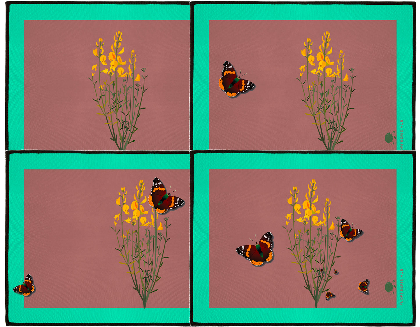 SET 4 PEZZI LA GINESTRA