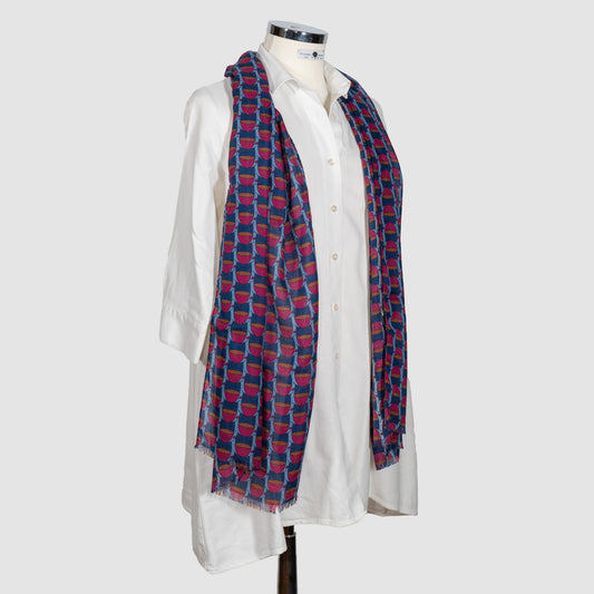 SCIARPA 100% LANA NA' TAZZULELLA 'E CAFE' SMALL BLUE