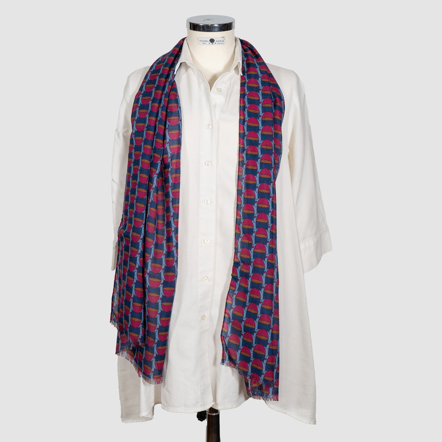 SCIARPA 100% LANA NA' TAZZULELLA 'E CAFE' SMALL BLUE