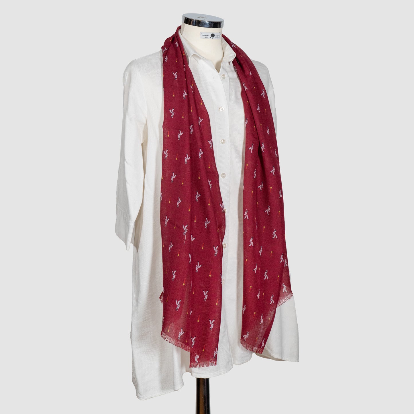SCIARPA 100% LANA PULCINELLA FORTUNATO BORDEAUX