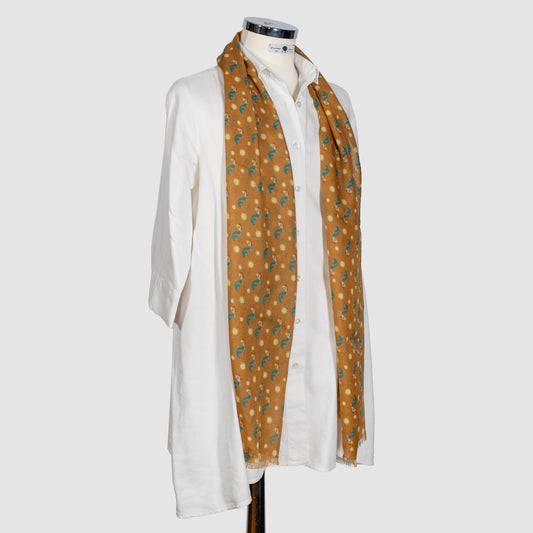 SCIARPA 100% LANA THE "PARTENOPE SIREN" BEIGE