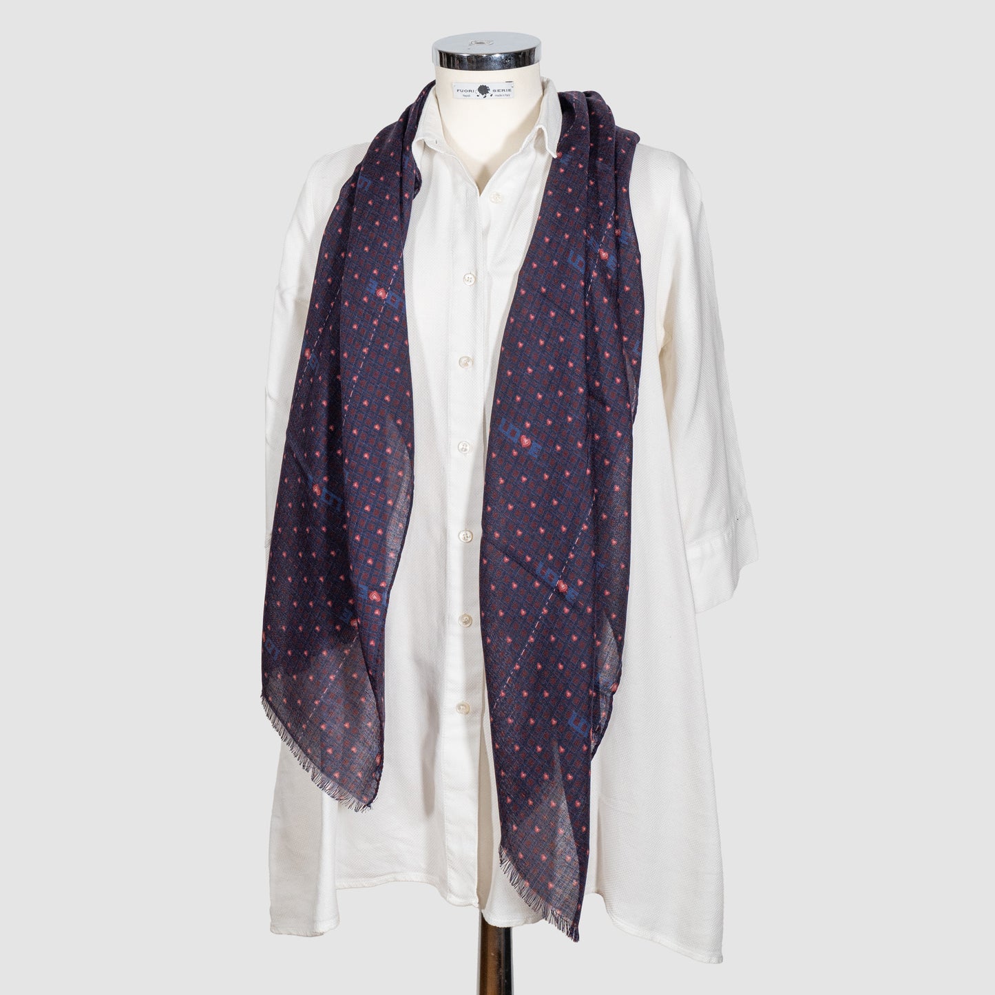 SCIARPA 100% LANA LOVE BLUE