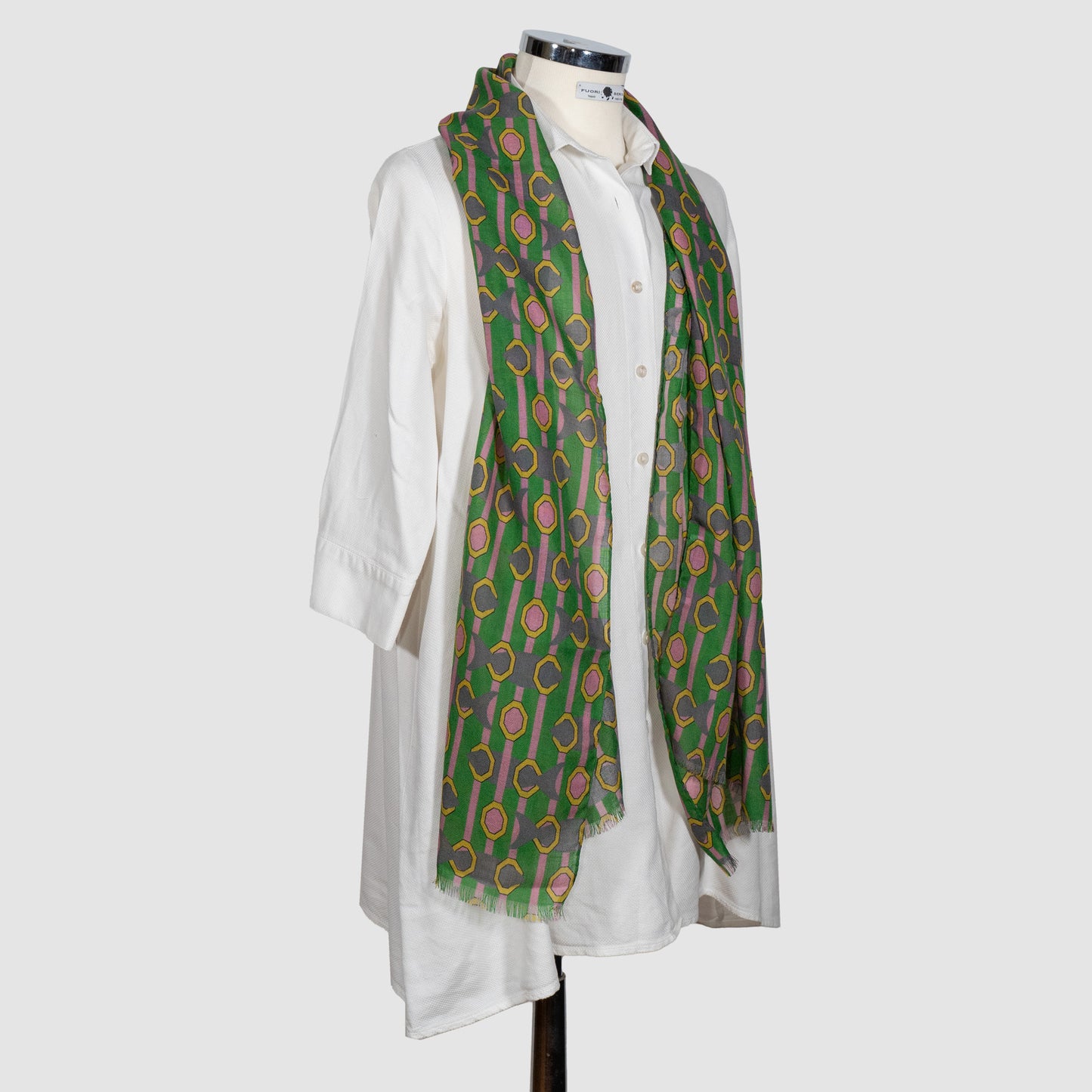 SCIARPA 100% LANA PRESI NELLA RETE GREEN