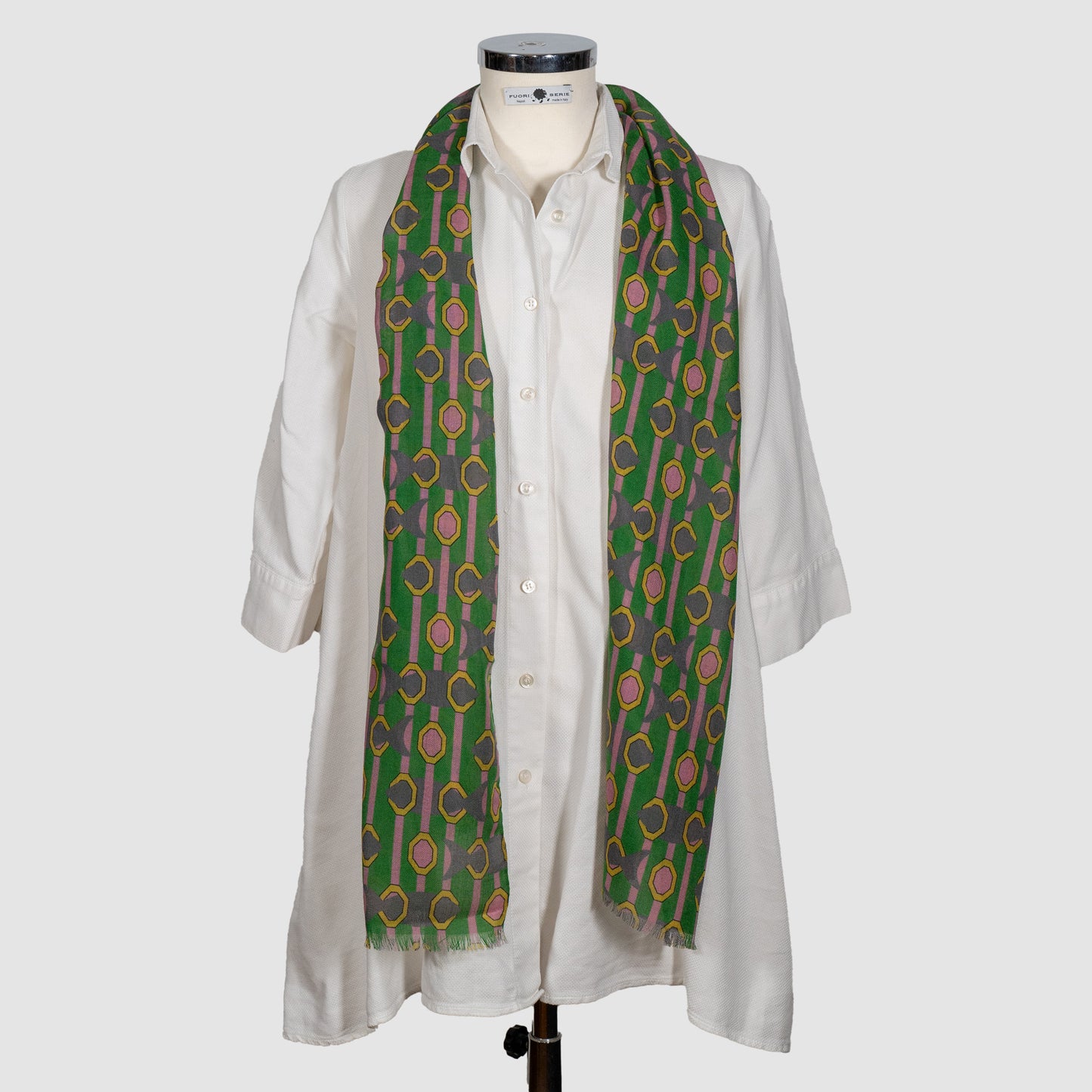 SCIARPA 100% LANA PRESI NELLA RETE GREEN