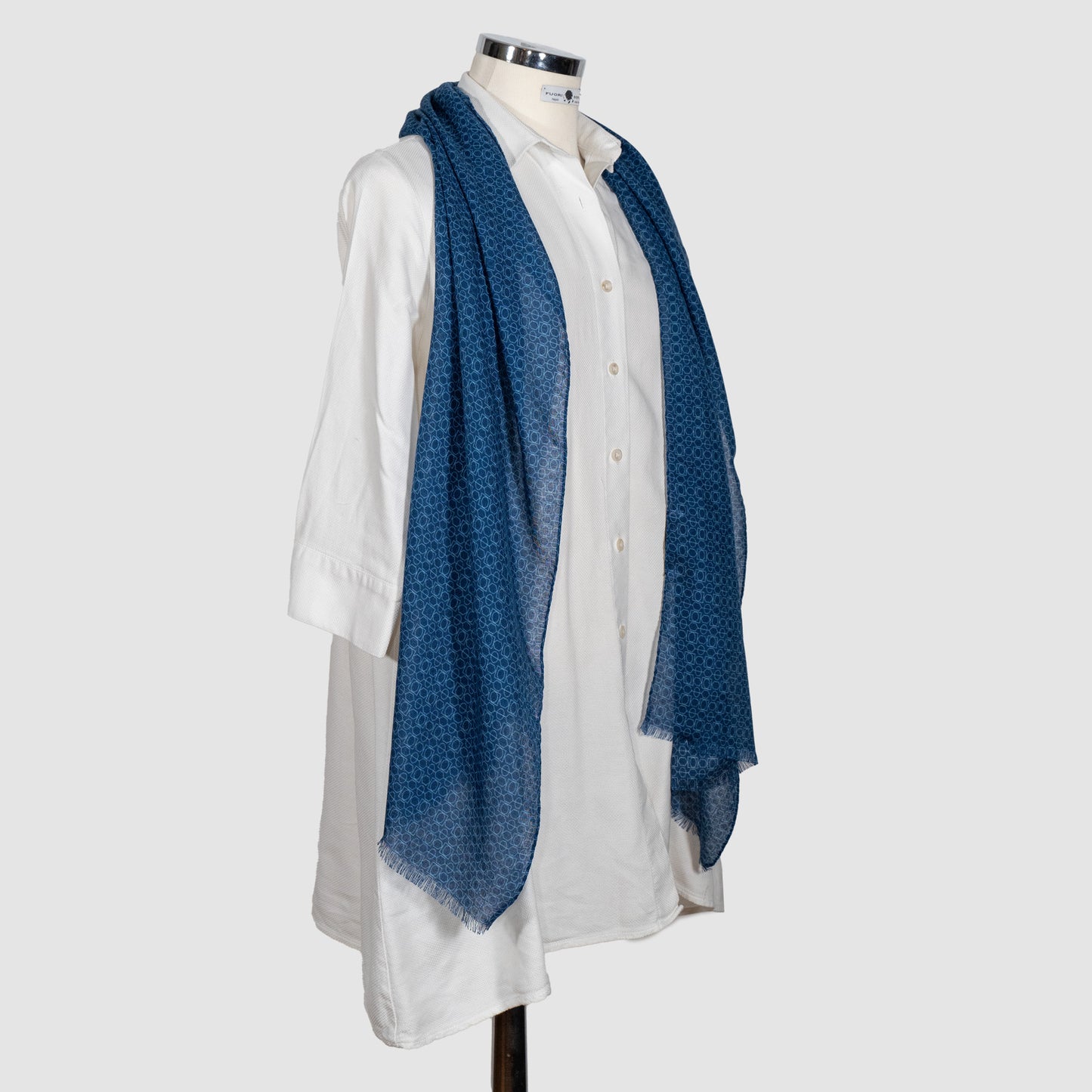 SCIARPA 100% LANA BASIC 2 BLUE