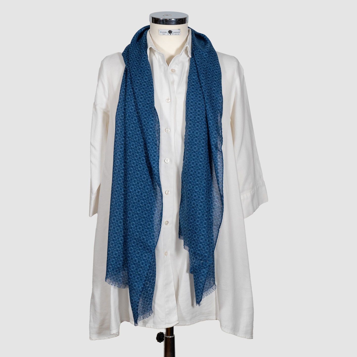 SCIARPA 100% LANA BASIC 2 BLUE