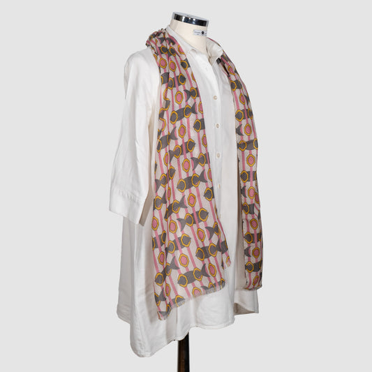 SCIARPA 100% LANA PRESI NELLA RETE ROSE