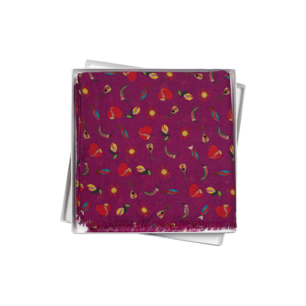 SCIARPA 100% LANA NAPOLI CHE FORTUNA