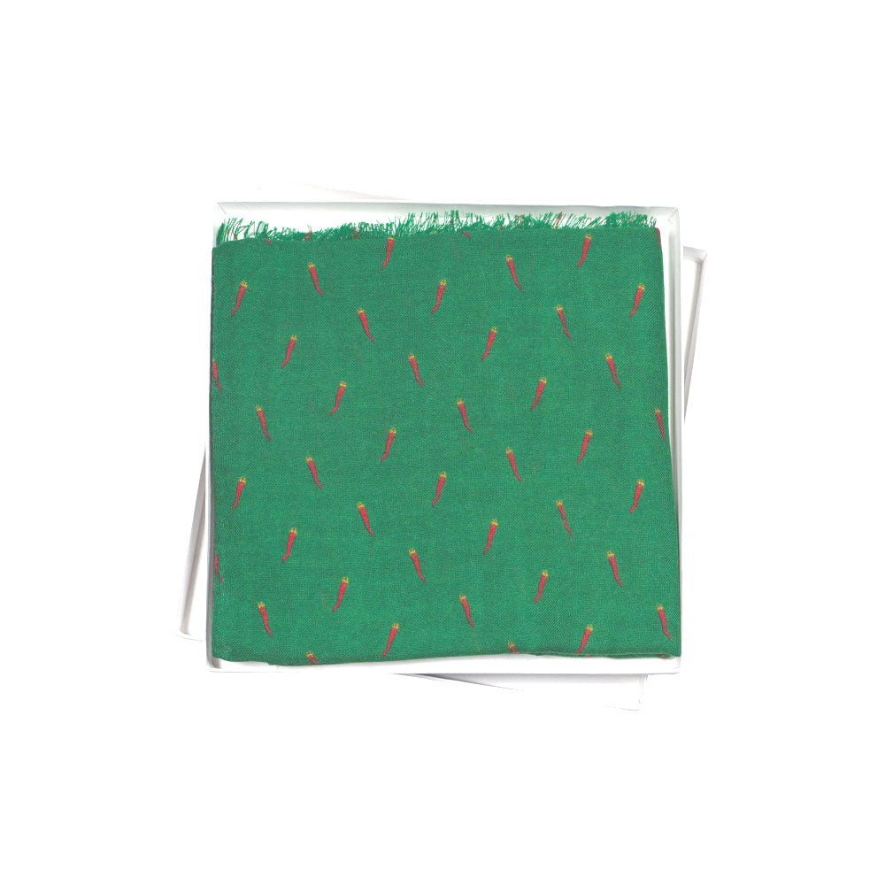 SCIARPA 100% LANA PORTAFORTUNA GREEN