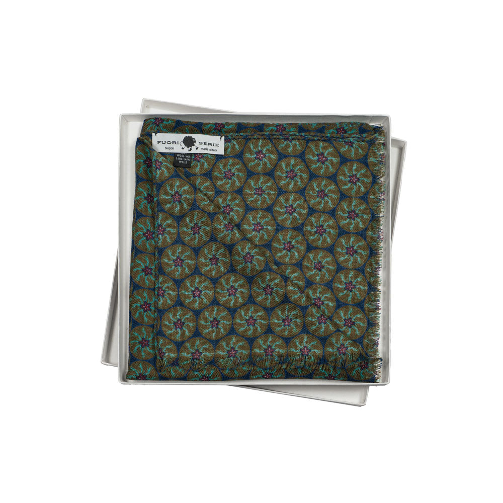 SCIARPA 100% LANA EVVIVA GREEN AND BLUE