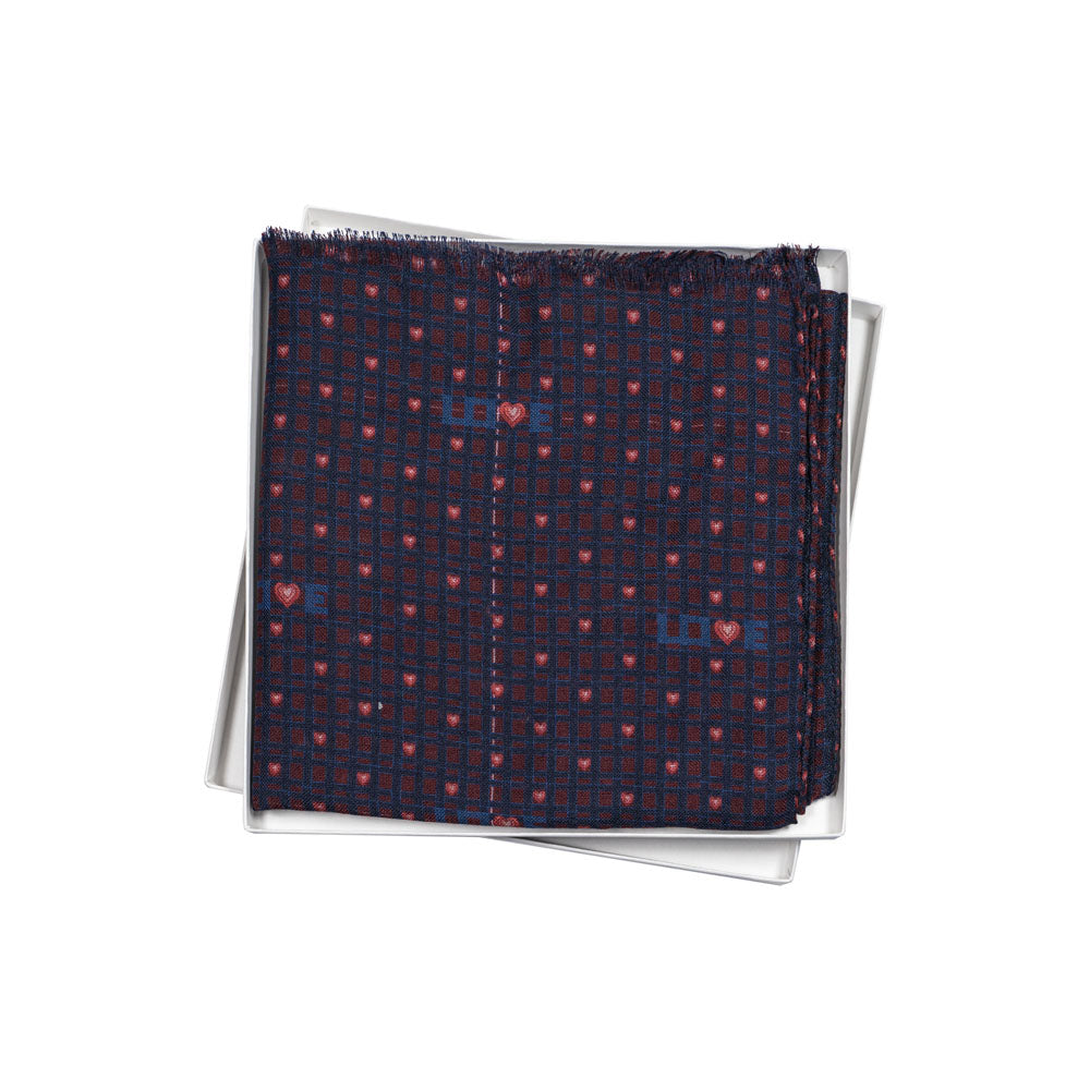 SCIARPA 100% LANA LOVE BLUE