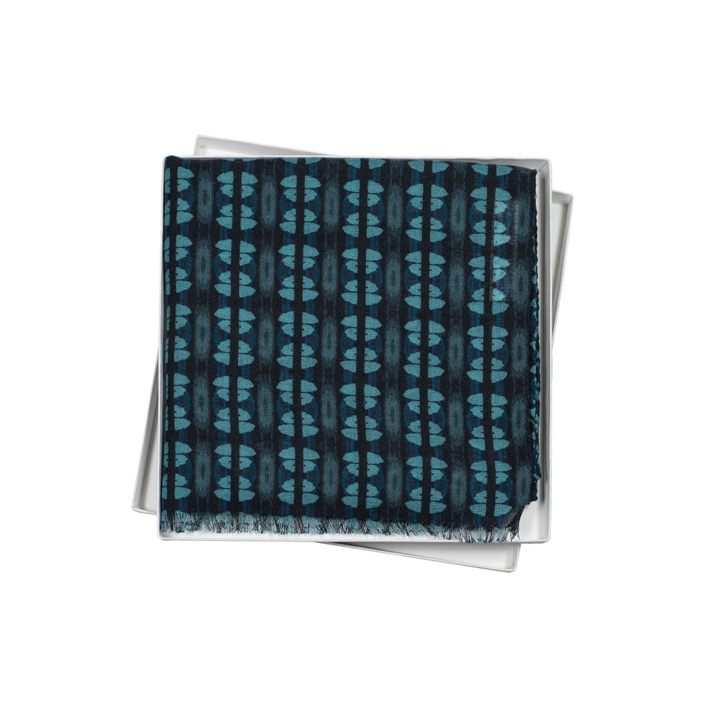 SCIARPA 100% LANA FARAGLIONI BLUE