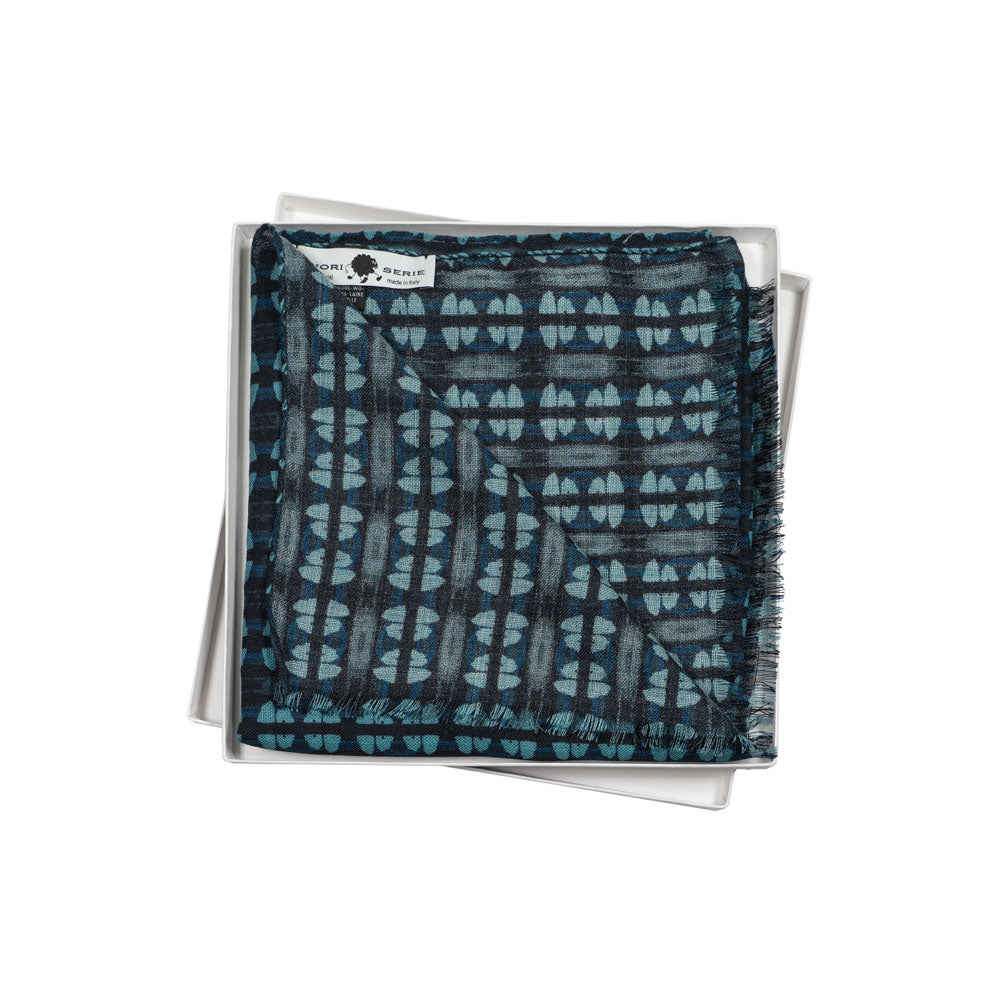 SCIARPA 100% LANA FARAGLIONI BLUE