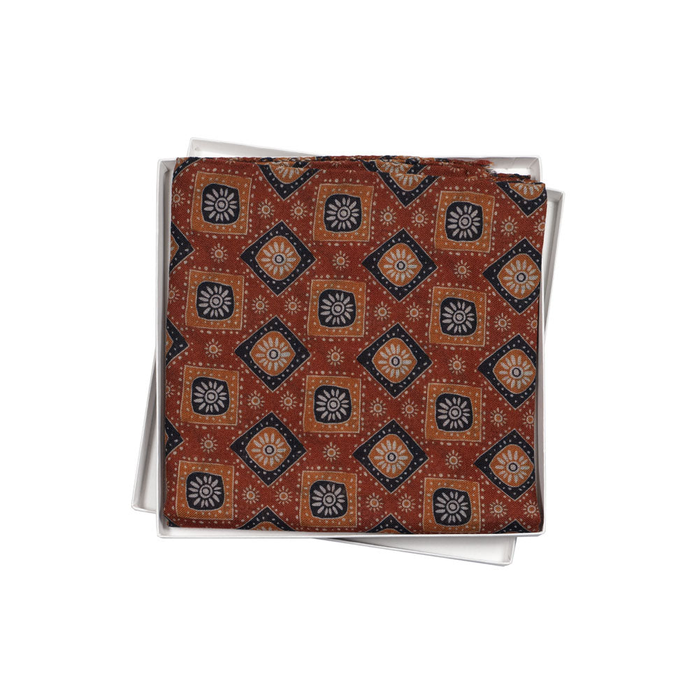 SCIARPA 100% LANA THE SUN IN THE SQUARE BROWN