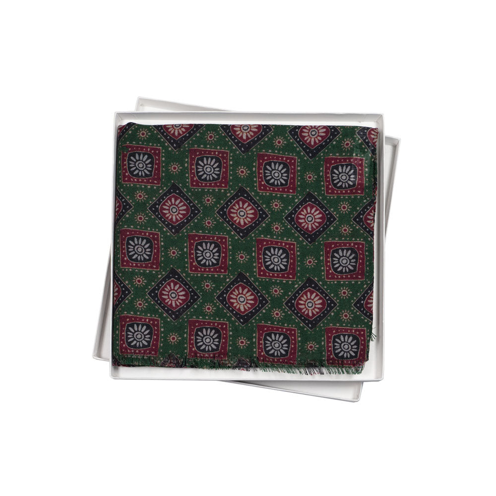 SCIARPA 100% LANA THE SUN IN A SQUARE