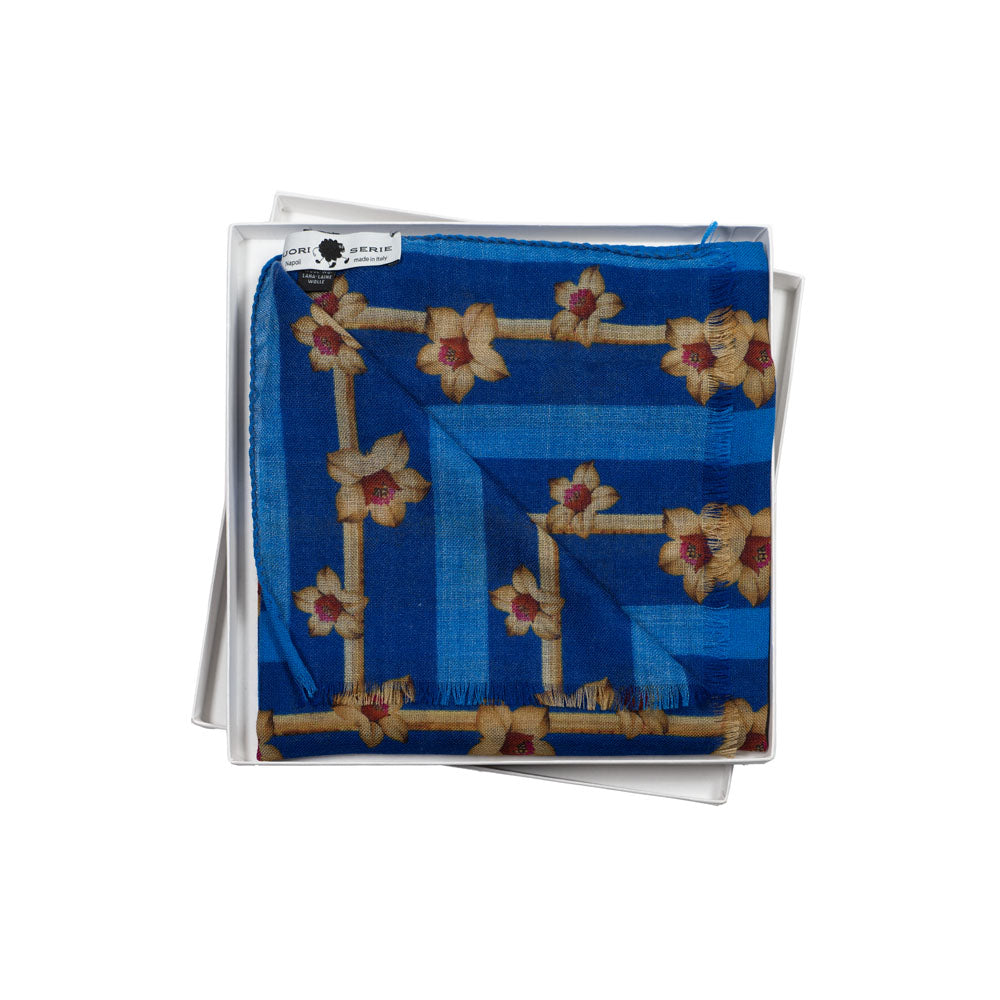 SCIARPA 100% LANA COCCOLA BLUE