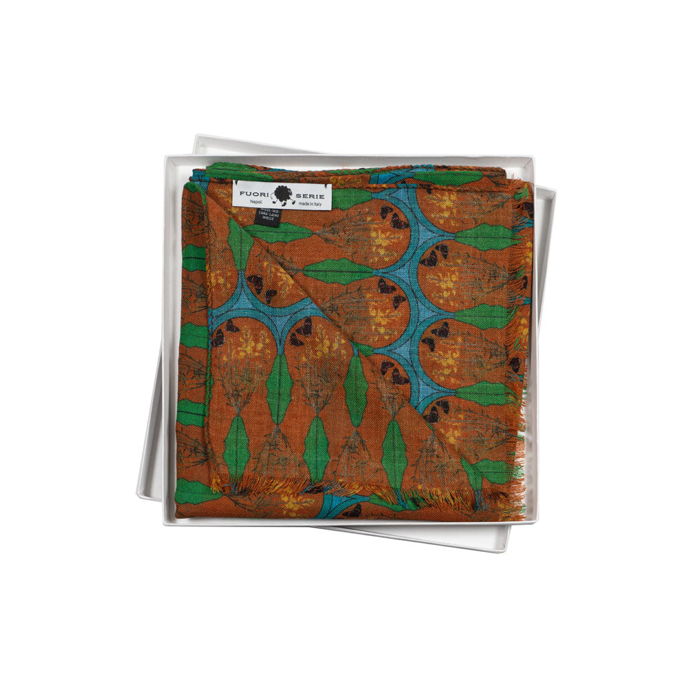 SCIARPA 100% LANA LA GINESTRA SUL VESUVIO LIGHT BROWN