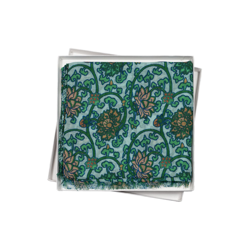 SCIARPA 100% LANA NINFEA SKY BLUE