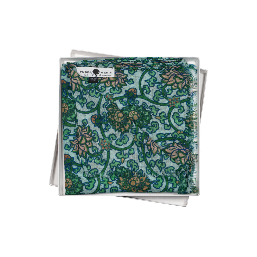 SCIARPA 100% LANA NINFEA SKY BLUE