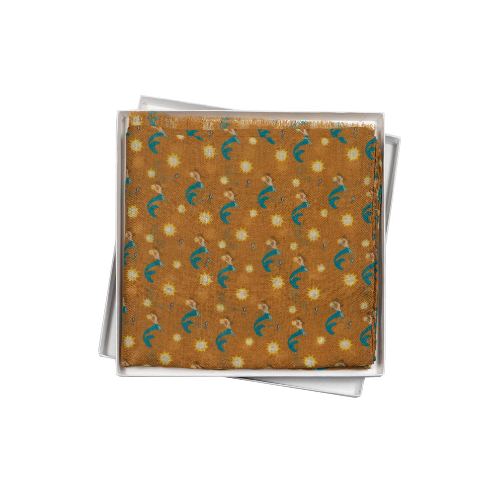 SCIARPA 100% LANA THE "PARTENOPE SIREN" BEIGE